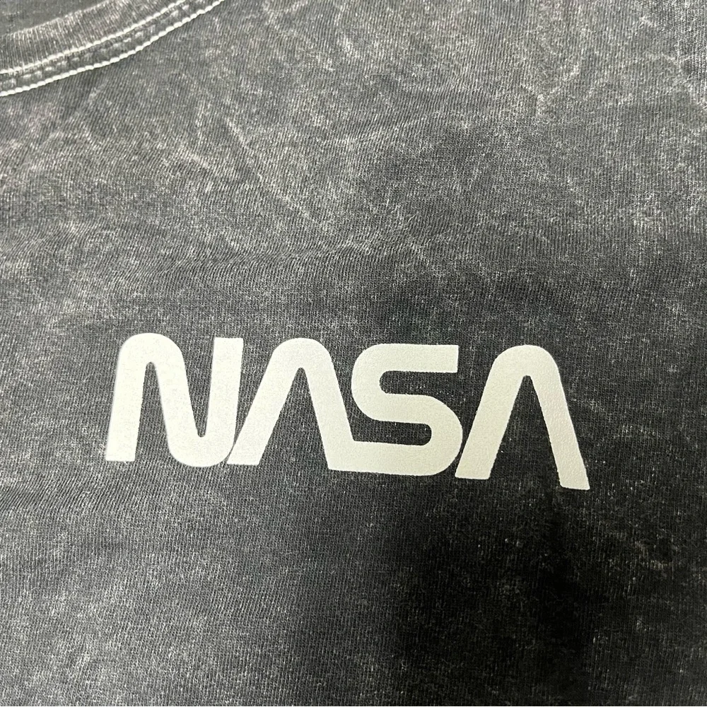Fifth Sun Nasa Shirt American Flag Raw Hem Stone Wash Graphic Tee Women’s Large - Picture 3 of 8